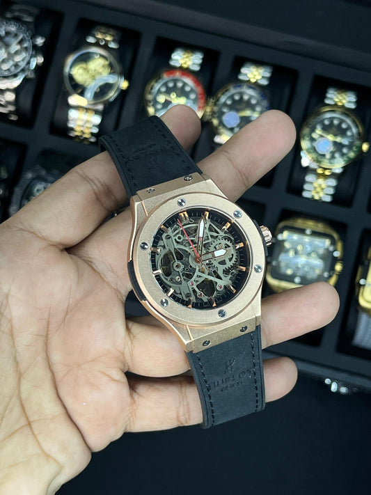 HB Skeleton Automatic 2nd Grade - Rose Gold