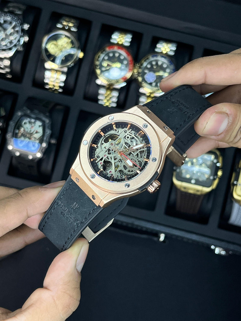 HB Skeleton Automatic 2nd Grade - Rose Gold